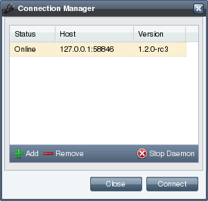Deluge Connection Manager